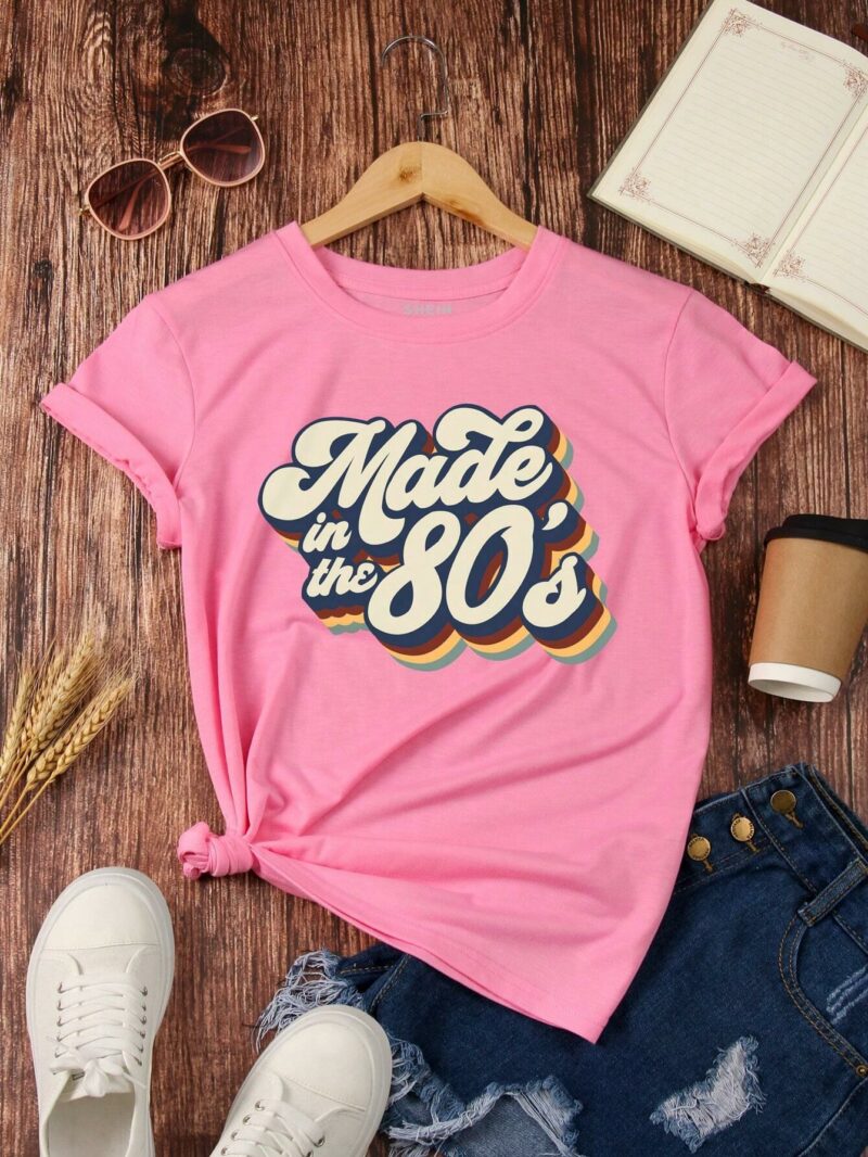 Дамска тениска 80's Pink Love DTG