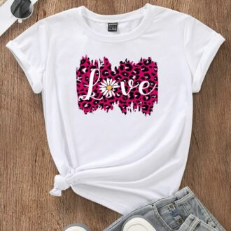 Дамска тениска Love Flower Pattern DTG