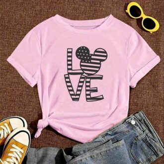 Дамска тениска Pink Love Mickey