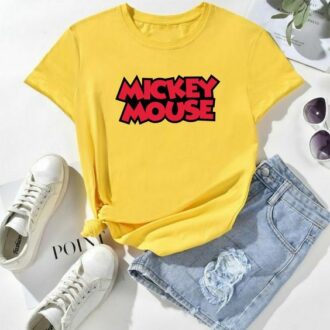 Дамска тениска Yellow Mickey Mouse