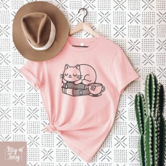 Дамска тениска Pink Sleepy Cat