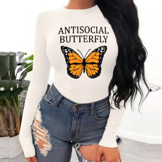 Дамско боди Antisocial Butterfly DTG