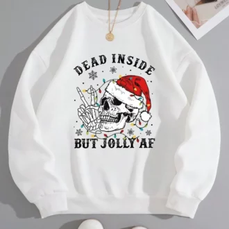 Дамска блуза Dead Inside, But jolly AF DTG