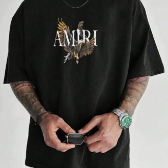 Мъжка oversize тениска Amiri Eagle F/B DTG