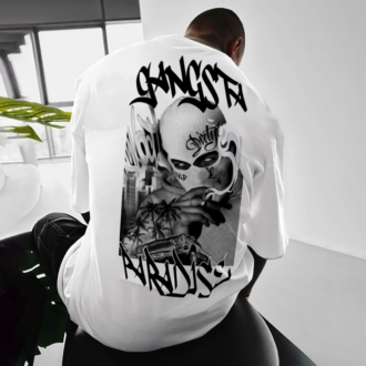 Мъжка oversize тениска Gangsta Paradise Back