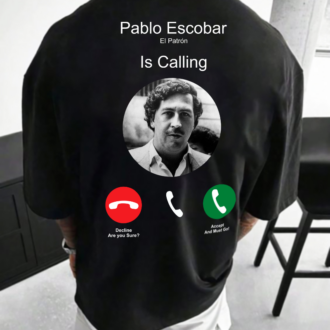 Мъжка oversize тениска Pablo Is Calling Back DTG