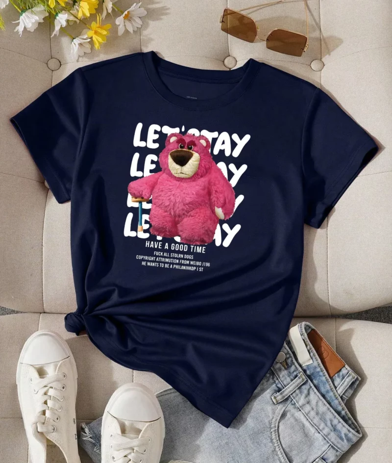 Дамска тениска Let's Stay Bear DTG