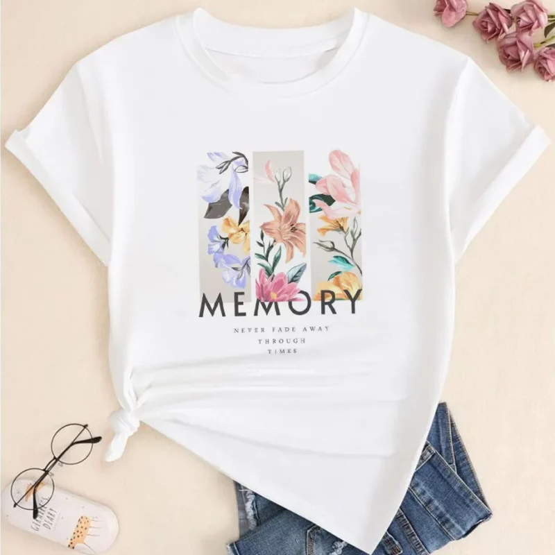 Дамска тениска Memory Flowers DTG