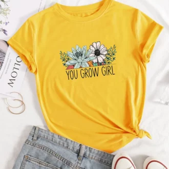 Дамска тениска You Grow Girl DTG