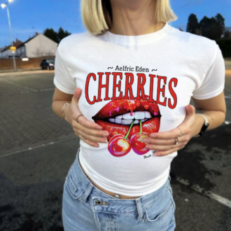 Дамска тениска Cherries Lips DTG