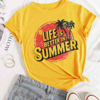 Дамска Тениска Life Is Better In Summer DTG
