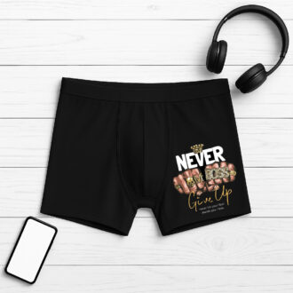 Мъжки боксер Never give up