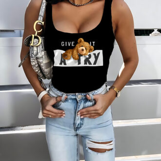 Дамски потник Give it a try bear dtg