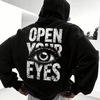 Мъжки суитшърт Open youreyes Back-dtg