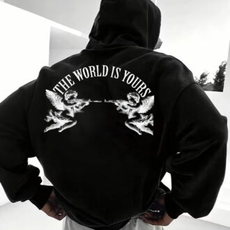Мъжки суитшърт The world is yours angels Back dtg