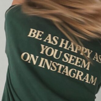 Дамска тениска Be hapyy instagram