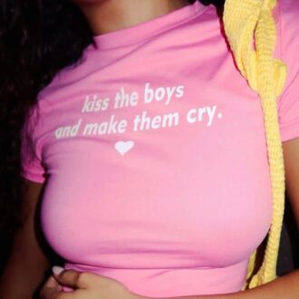 Дамска тениска Kiss the boys